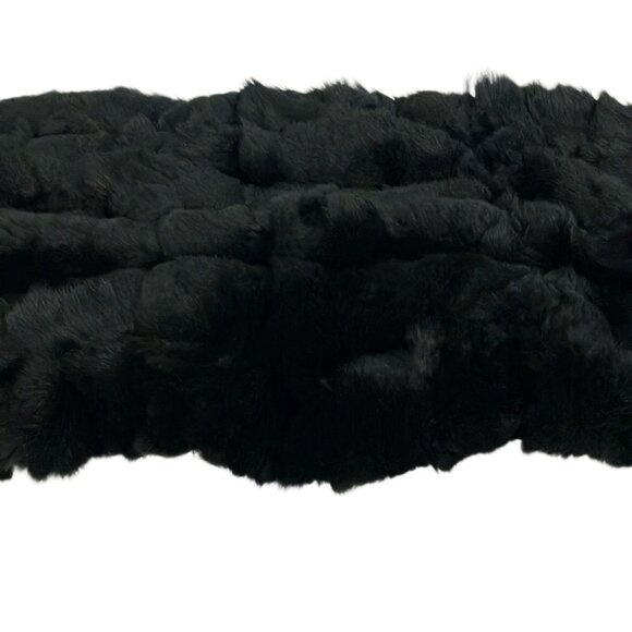 Auth GUCCI - Black Dark Gray Cashmere Rabbit (Lapin) Scarf - Picture 5 of 6